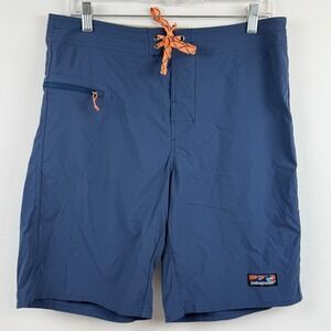 Patagonia Mens Blue Stretch‎ Wavefarer Board Shorts Swim Trunks Size 33 86543